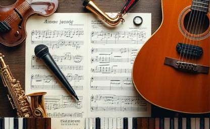 様々な楽器と楽譜